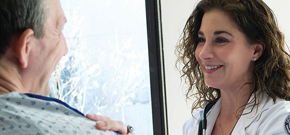 Rebecca Andrews and patient