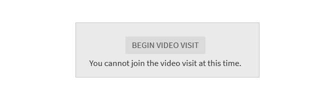 Begin Video Visit Button screenshot