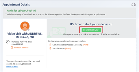 Appointment Details screenshot