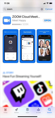 Zoom App screenshot